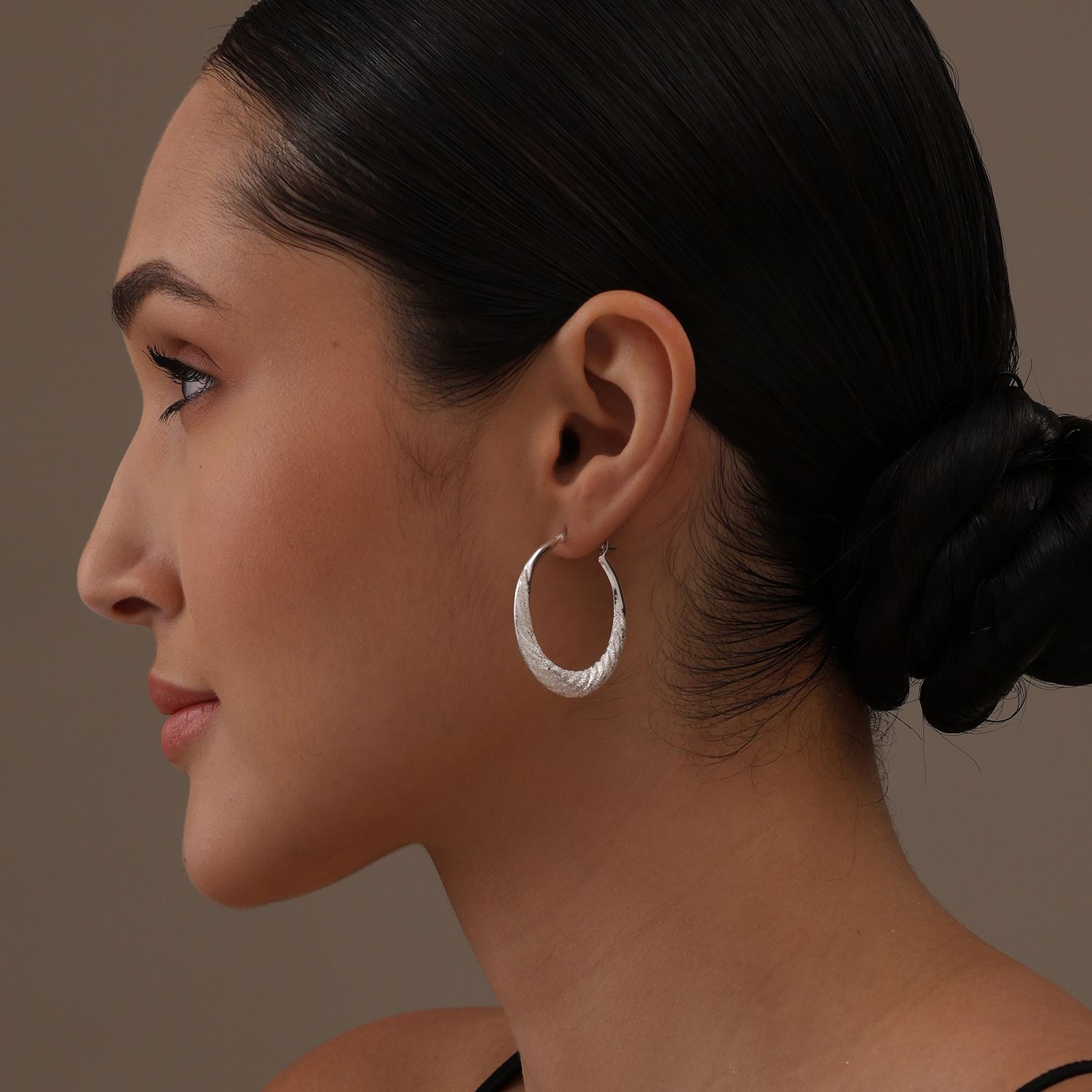 Light-Weight Matte Finish Hoop Earrings