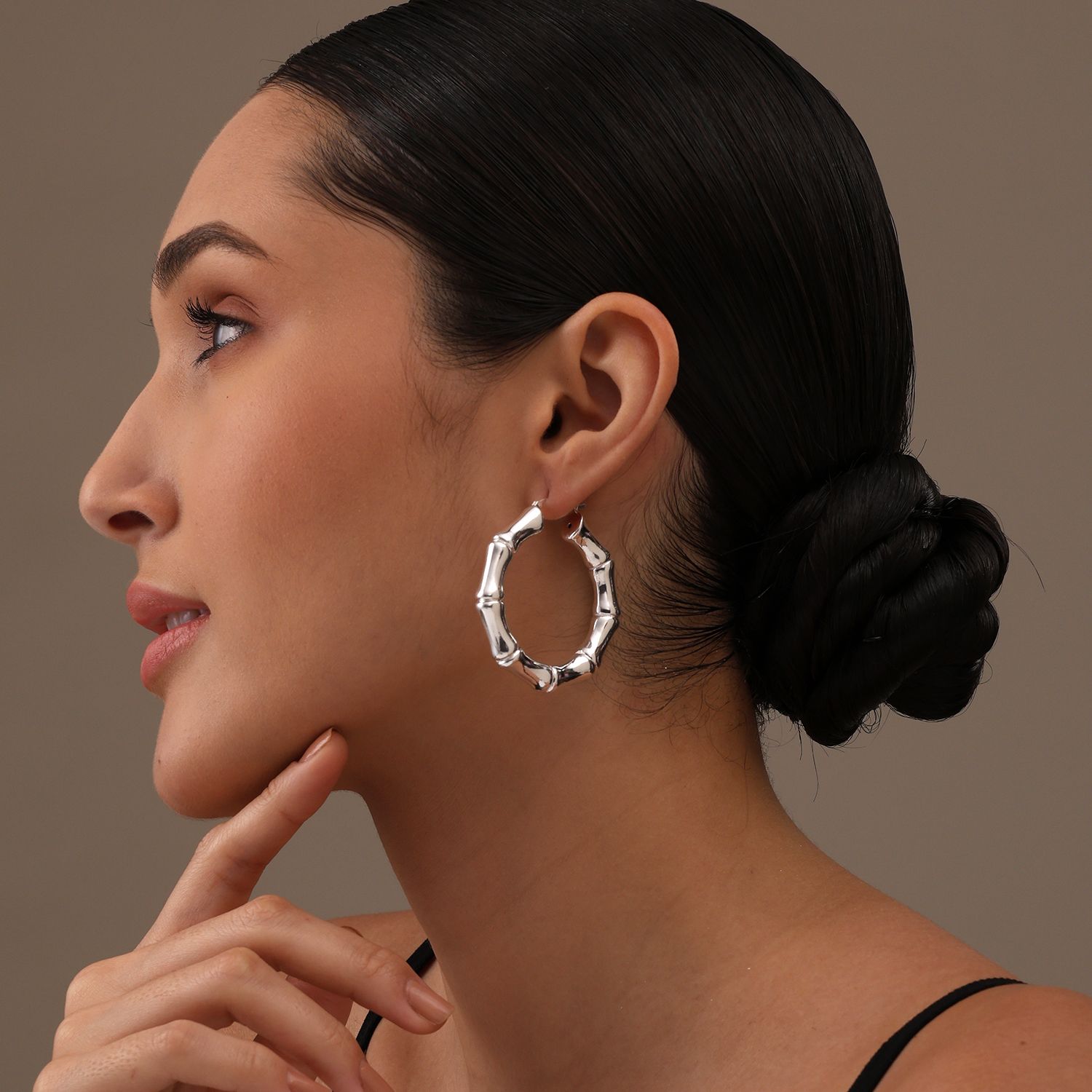Big Bamboo Hoop Earrings
