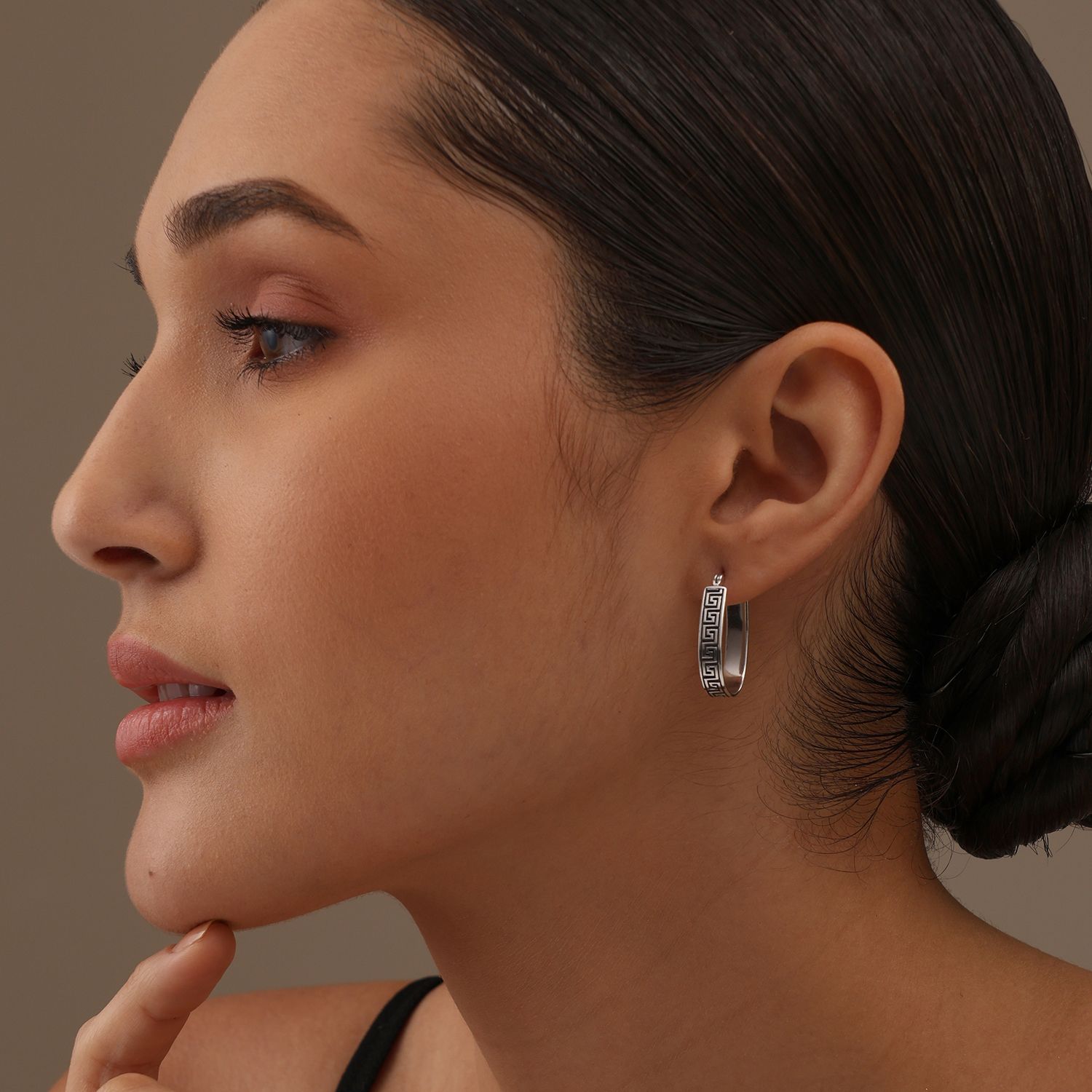 Oval Hoop Earrings for Women Teen