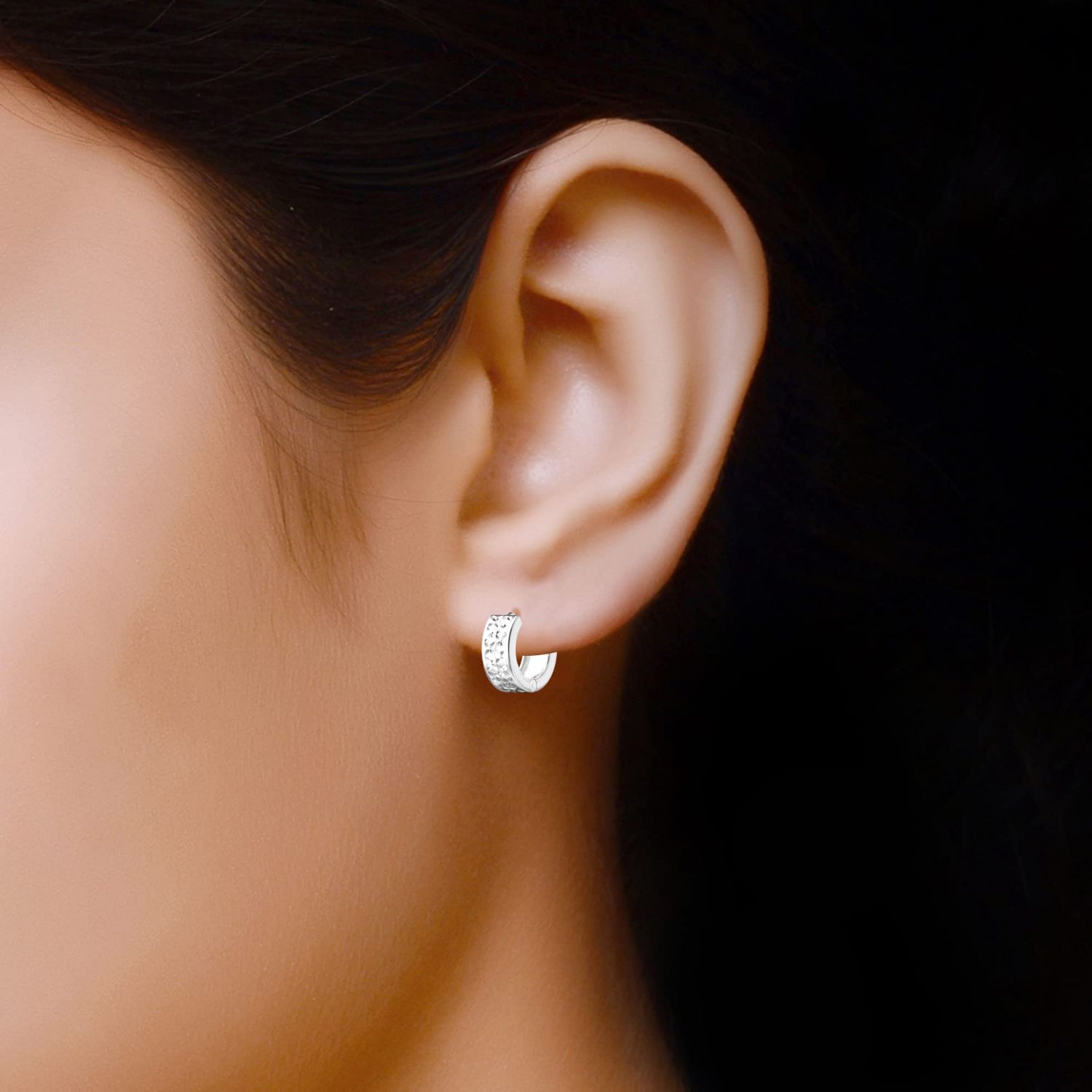 Italian Reversible Huggie Hoop Earrings