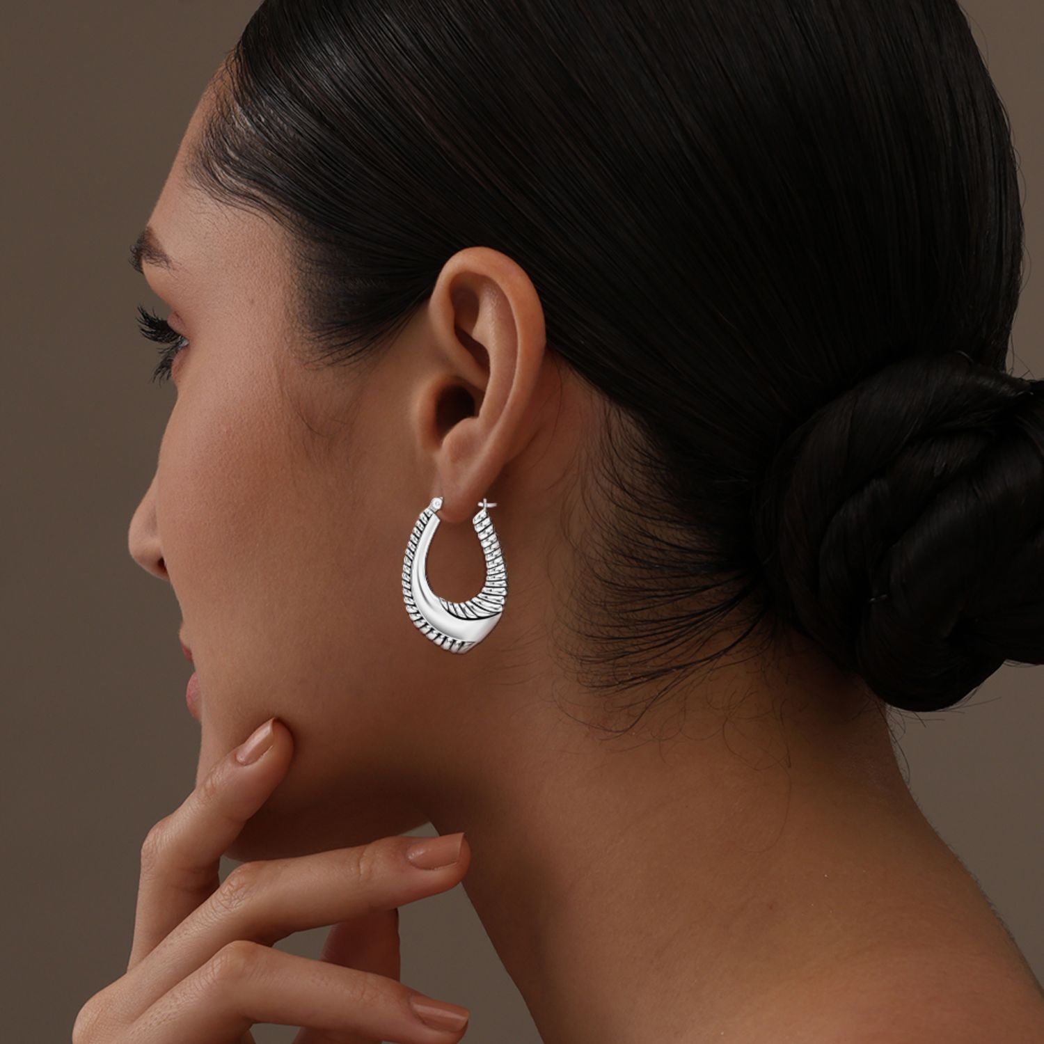 Click-Top Shrimp Hoop Earrings