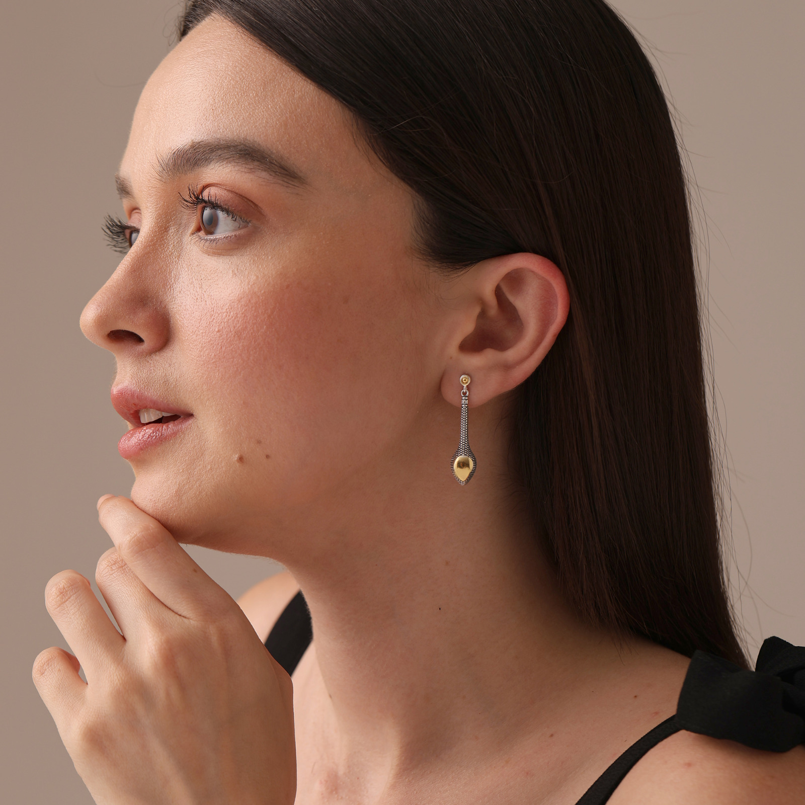 Beads Long Inverted Drop Earrings for Women