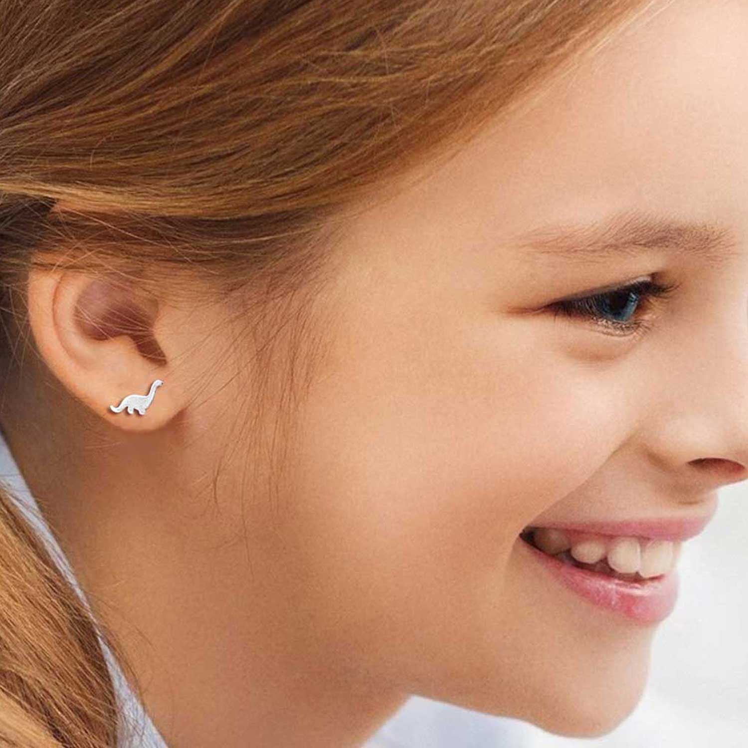 Small Dinosaur Design Stud Earrings for Teen