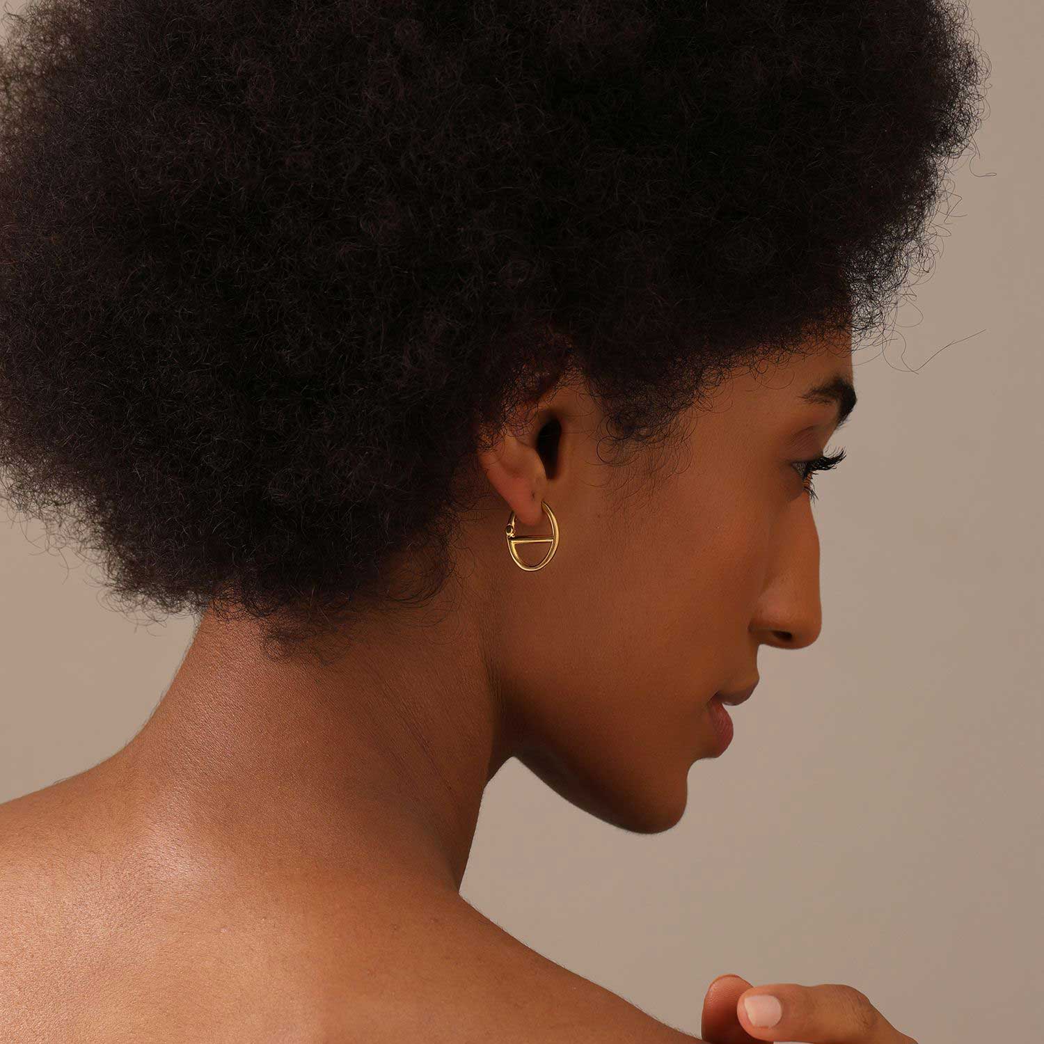 14K Gold Plated Small Huggie Hoop Earrings