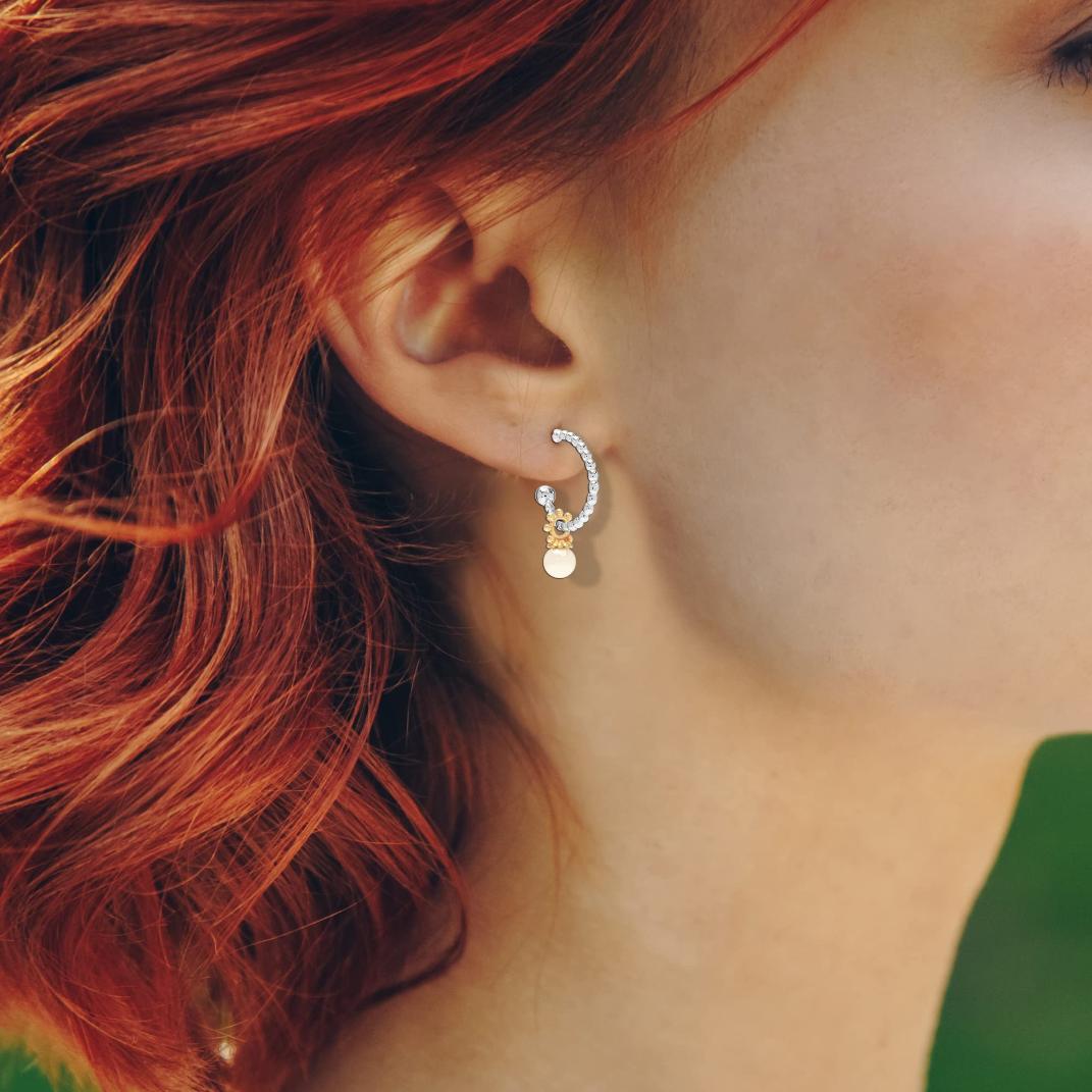 Pearl Drop Hoop Earrings in Gold-Plated, Hypoallergenic Pearl Earring for Women