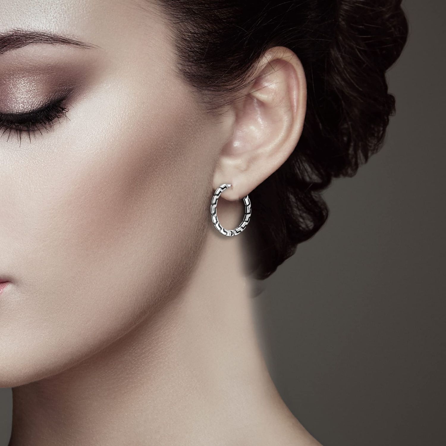 Antique Classic Endless Hoop Earrings for Women Teen