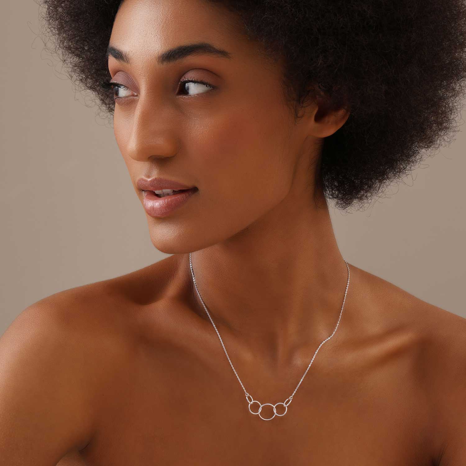 Interlocking Infinity Circles Necklace