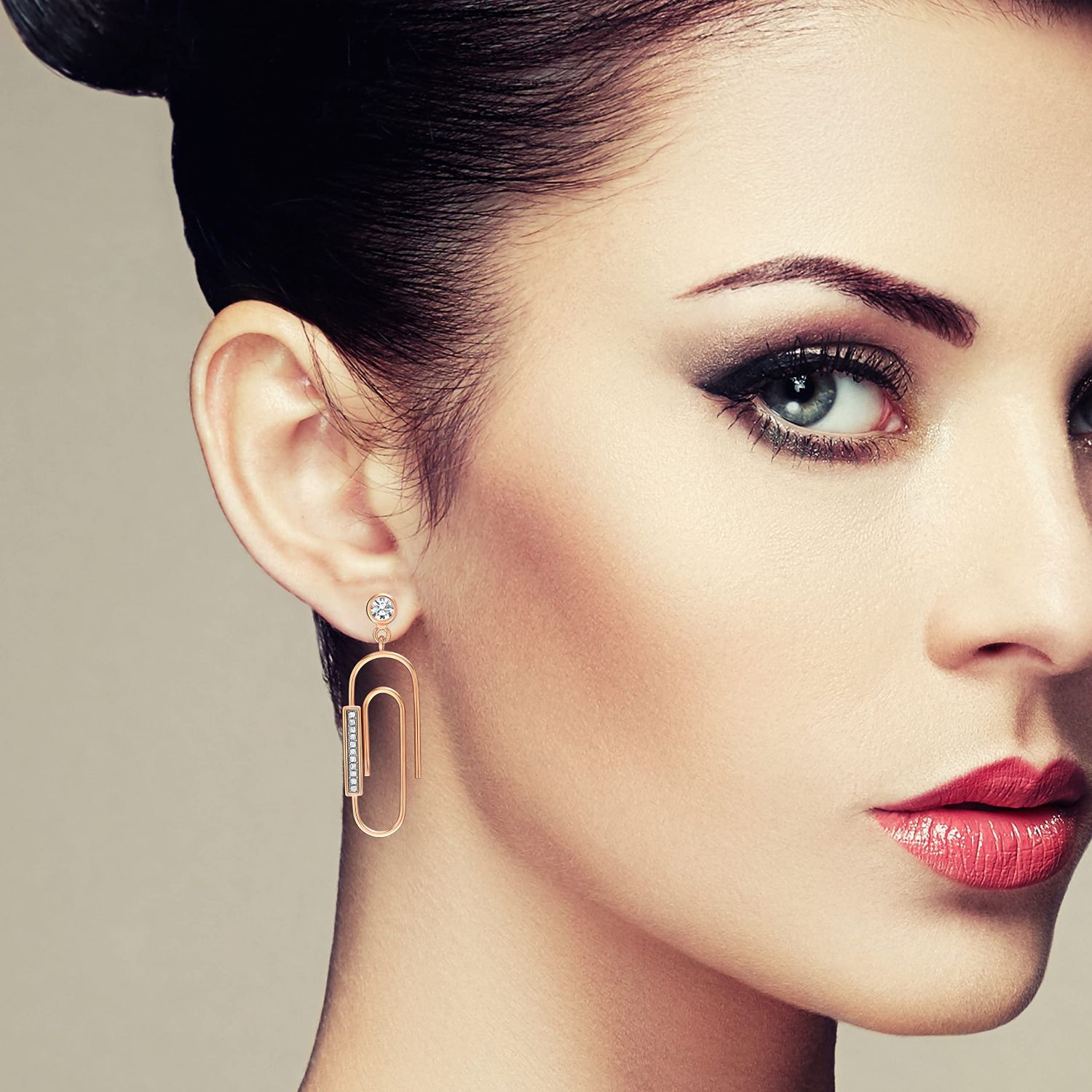 Vintage-Style Drop Stud Earrings